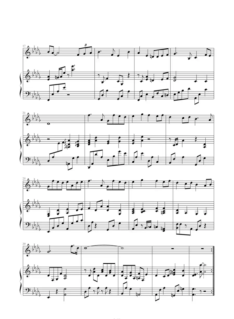 天堂（钢琴伴奏谱）