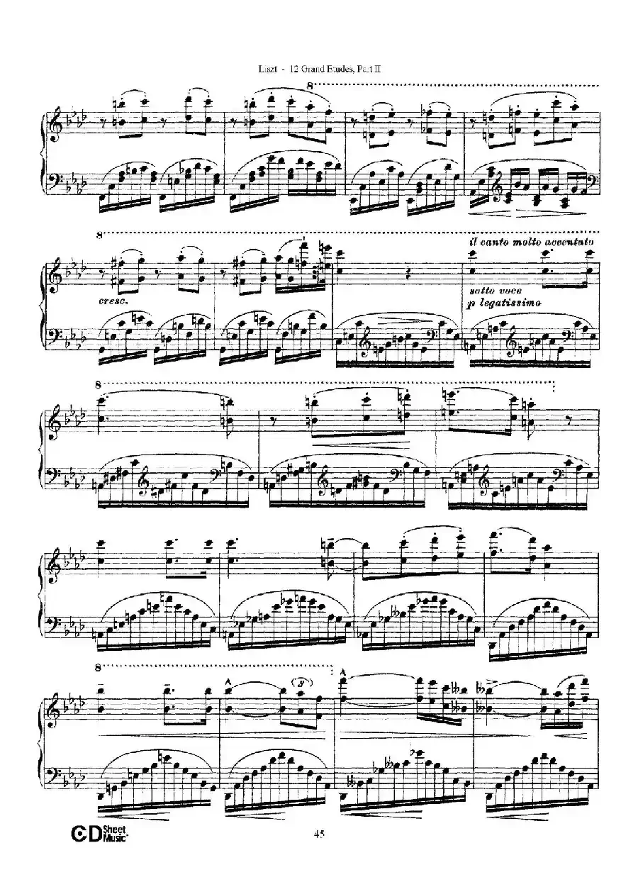 12 Grand Etudes S.137（12首华丽的练习曲·10）