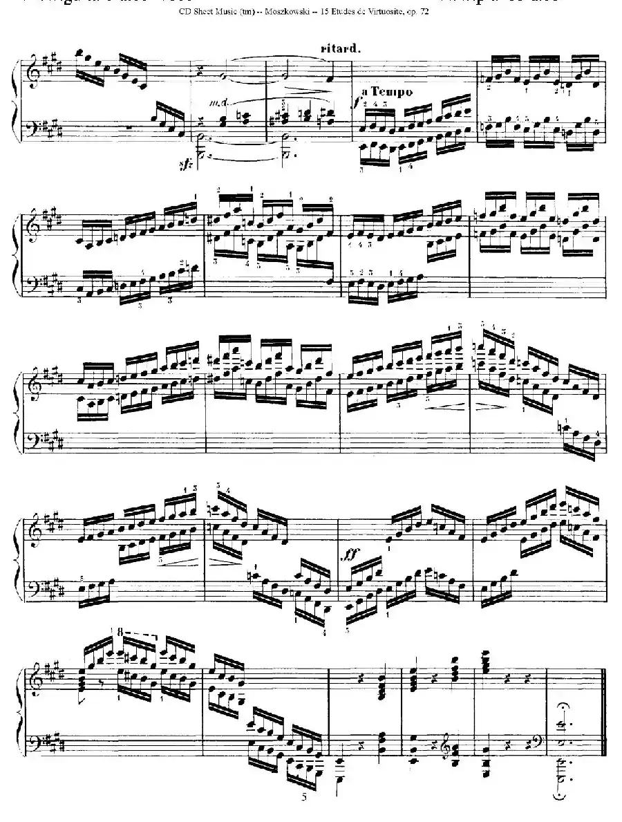 15 Etudes de Vortuosite Op.72（15首辉煌练习曲·1）