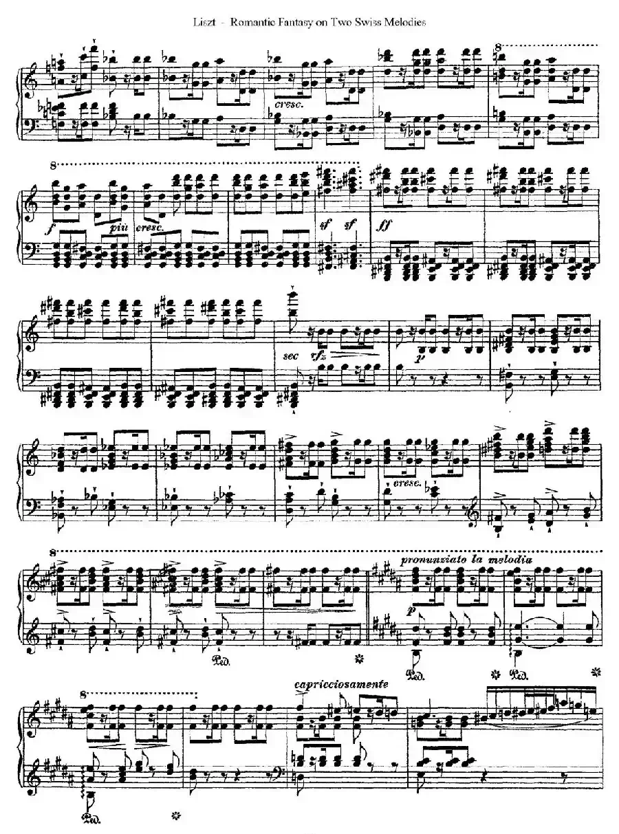 Romantic Fantasy on 2 Swiss Melodies Op.5（浪漫幻想曲）