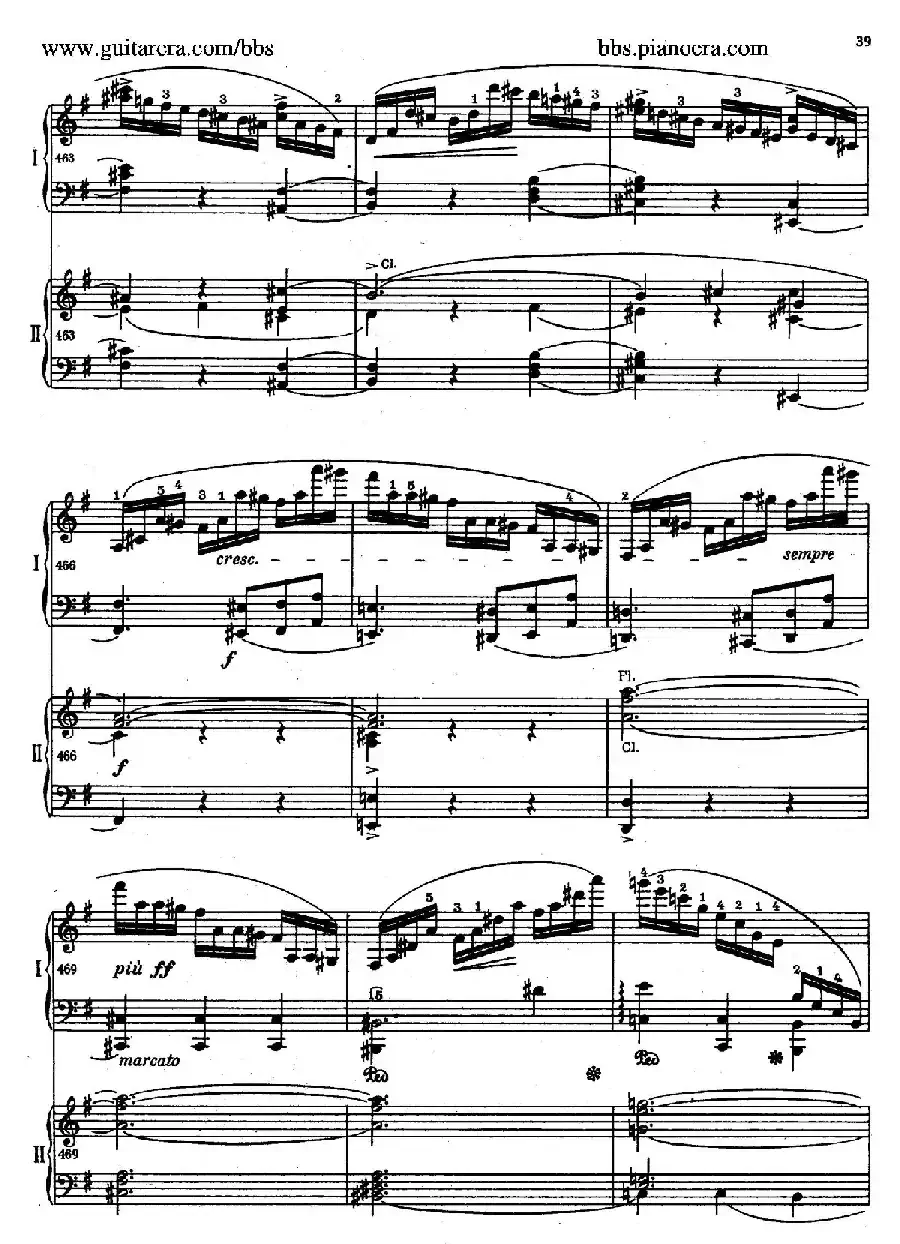 e小调第一钢琴协奏曲 Op.11（双钢琴版·第一乐章）
