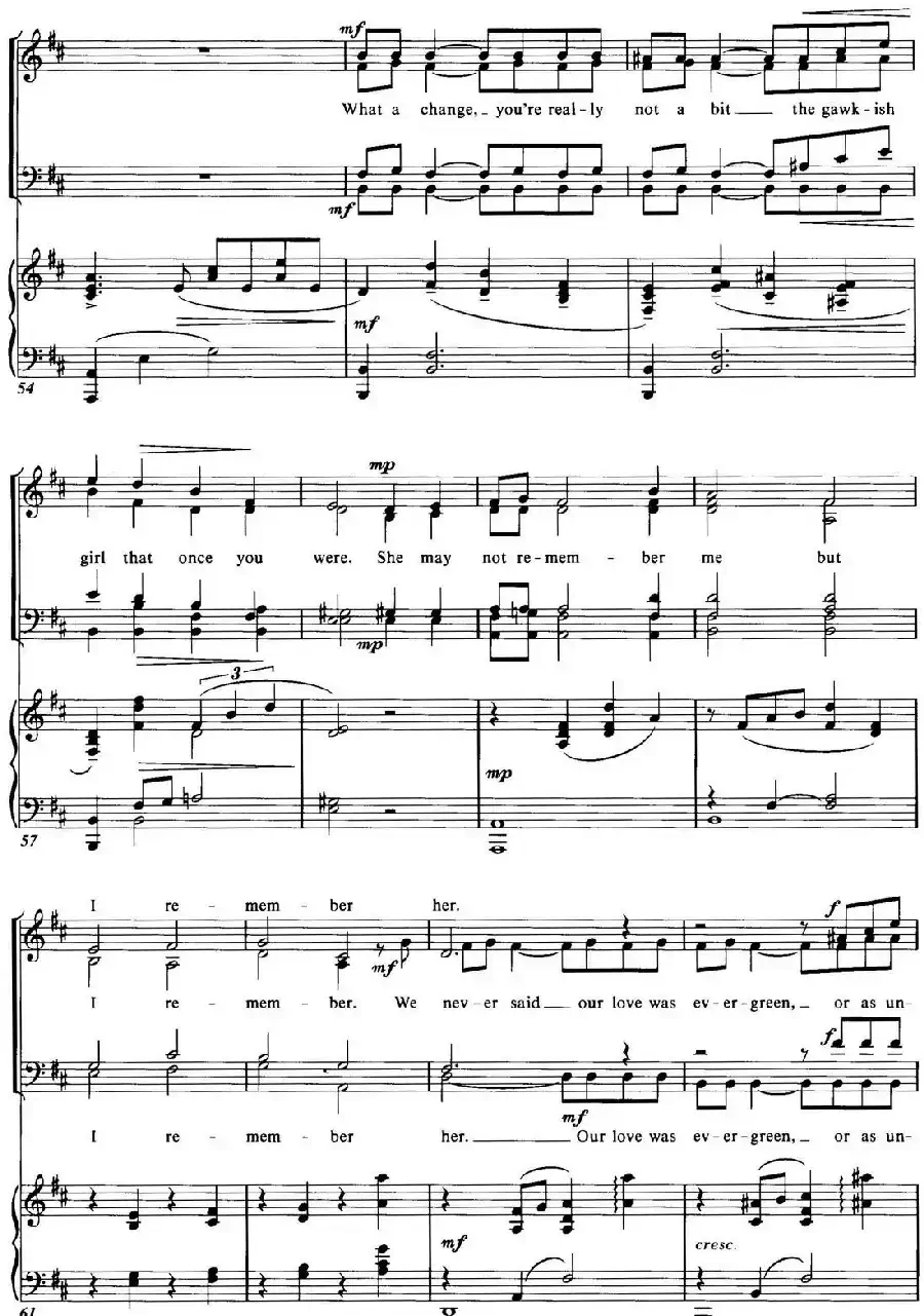 Choral Suite from The Phantom of the Opera（1 THINK OF ME、四重奏）