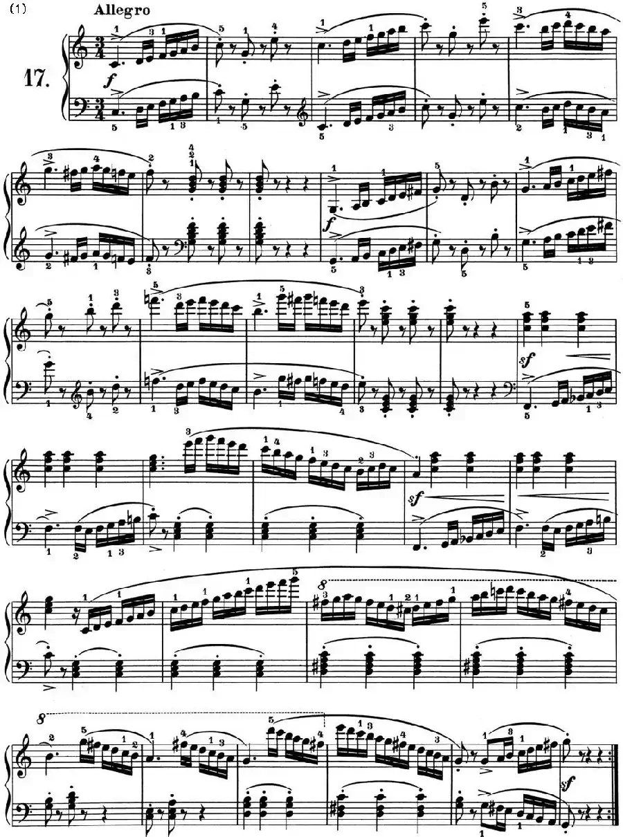 25首车尔尼Op.748练习曲（NO.17）