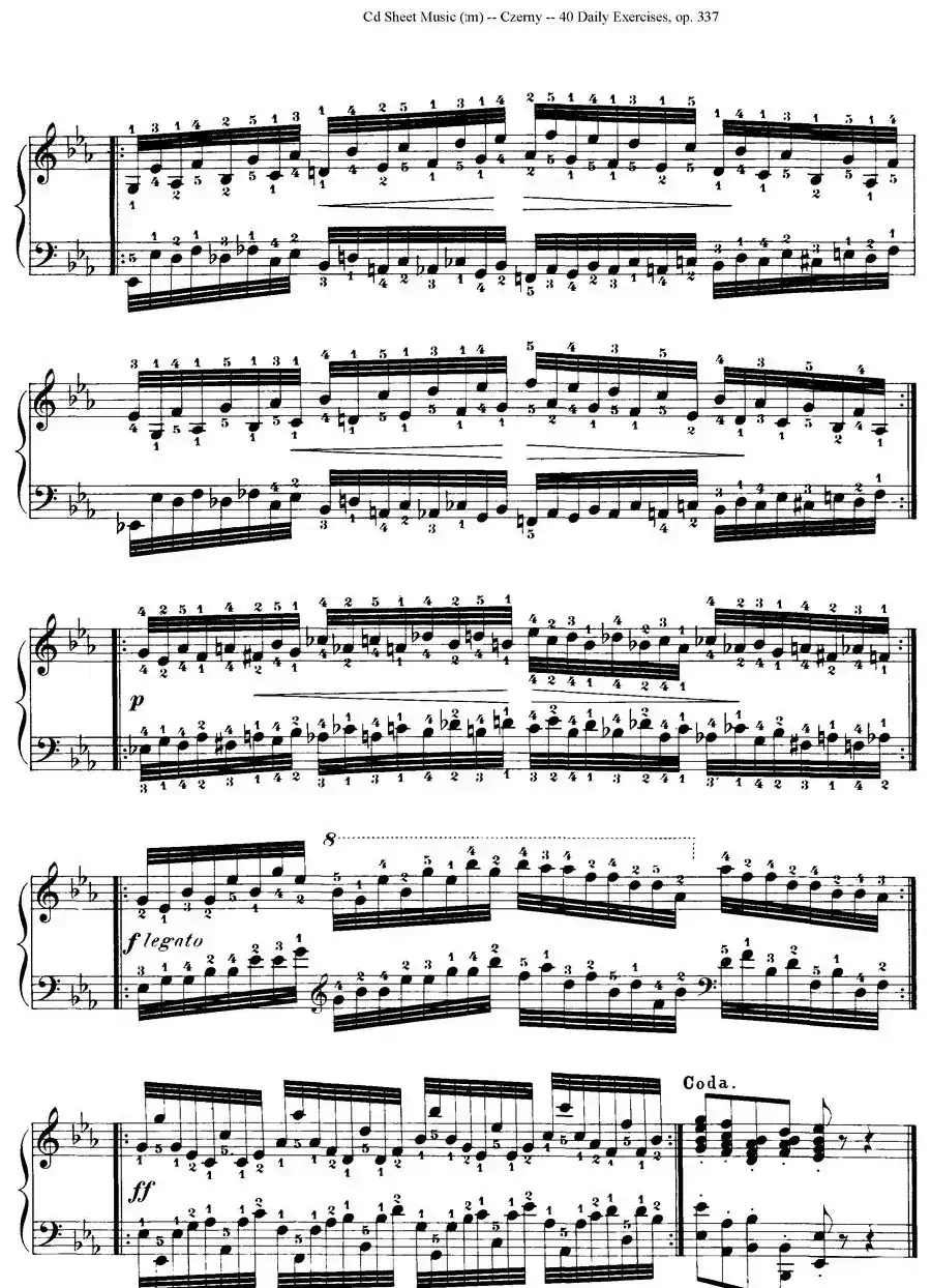 Czerny - 40 Daily Exerci Op.337（31—35）（40首日常训练曲）