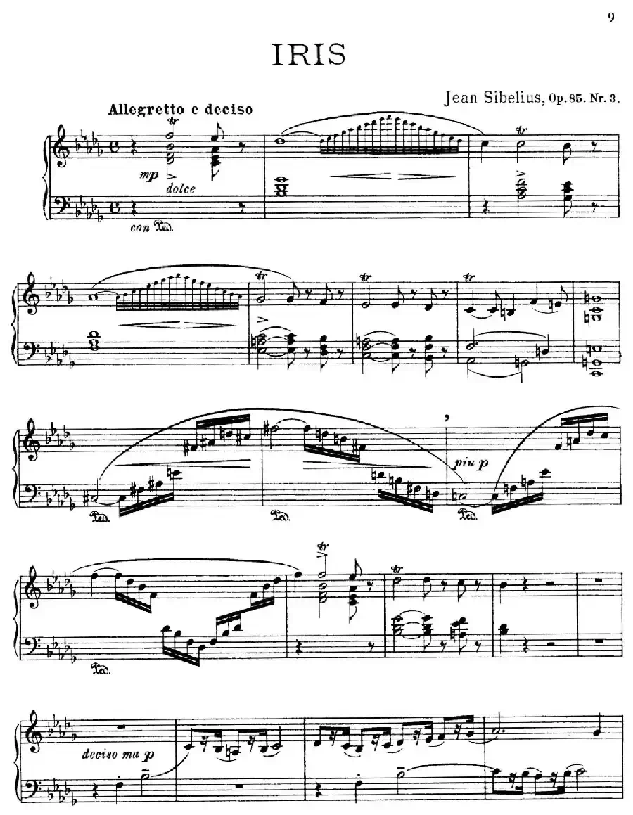 The Flowers（花之组曲）（Op.85.Nr.3-鸢尾）