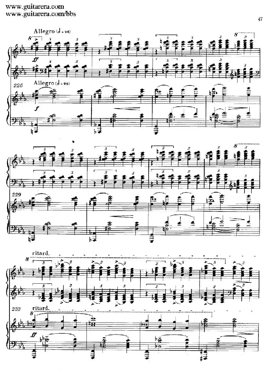 c小调第二钢琴协奏曲 Op.18（双钢琴·第一乐章）