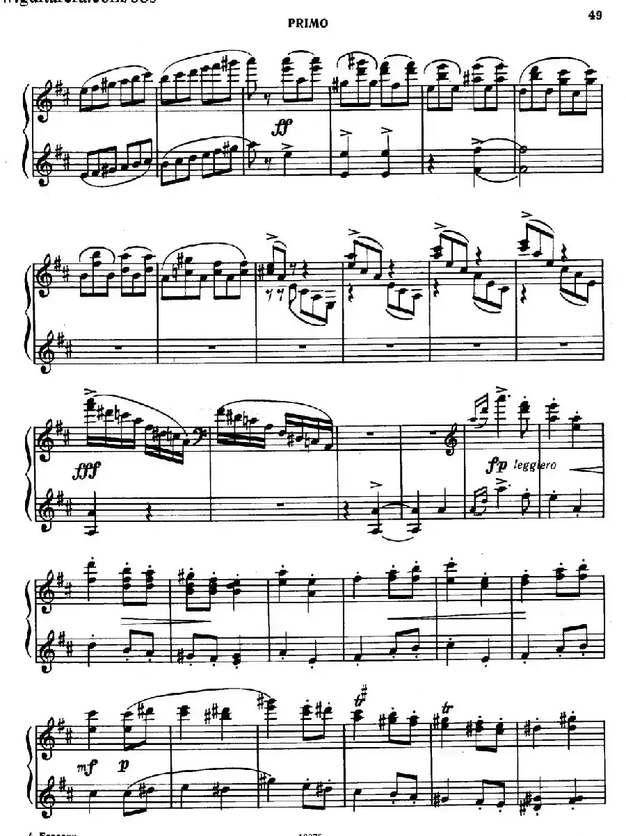 Tarantella in D Major（D大调塔兰泰拉舞曲·四手联弹）