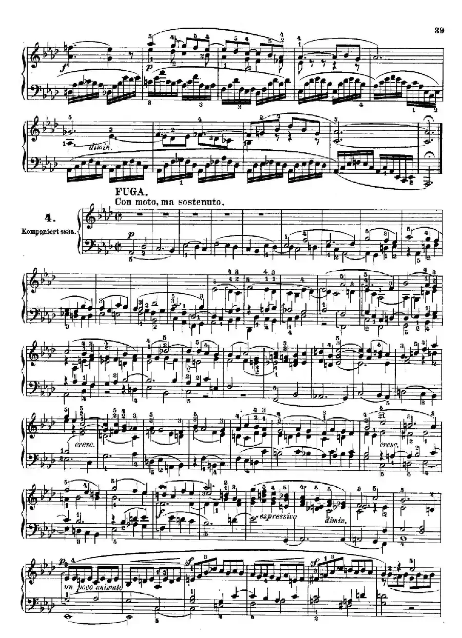 6 Preludes and Fugues Op.35（6首前奏曲与赋格·4）