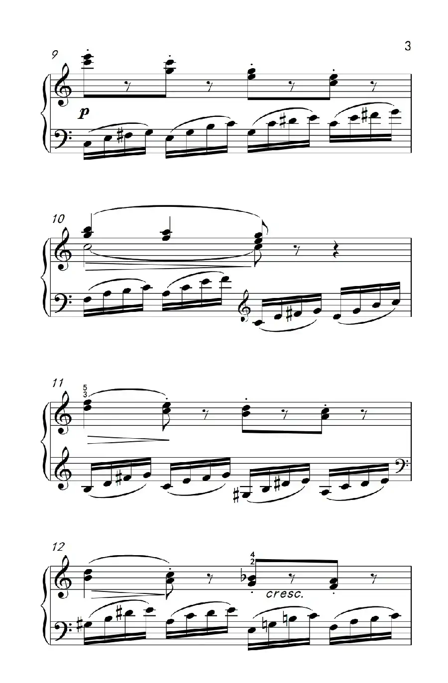 第六级 3. 练习曲（中央音乐学院 钢琴（业余）考级教程 4-6级）