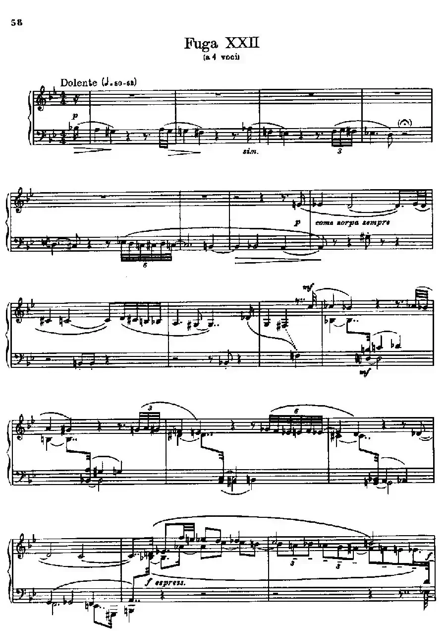 24 Preludes and Fugues Part.2 Op.45（24首前奏曲与赋格·第二部分·22）