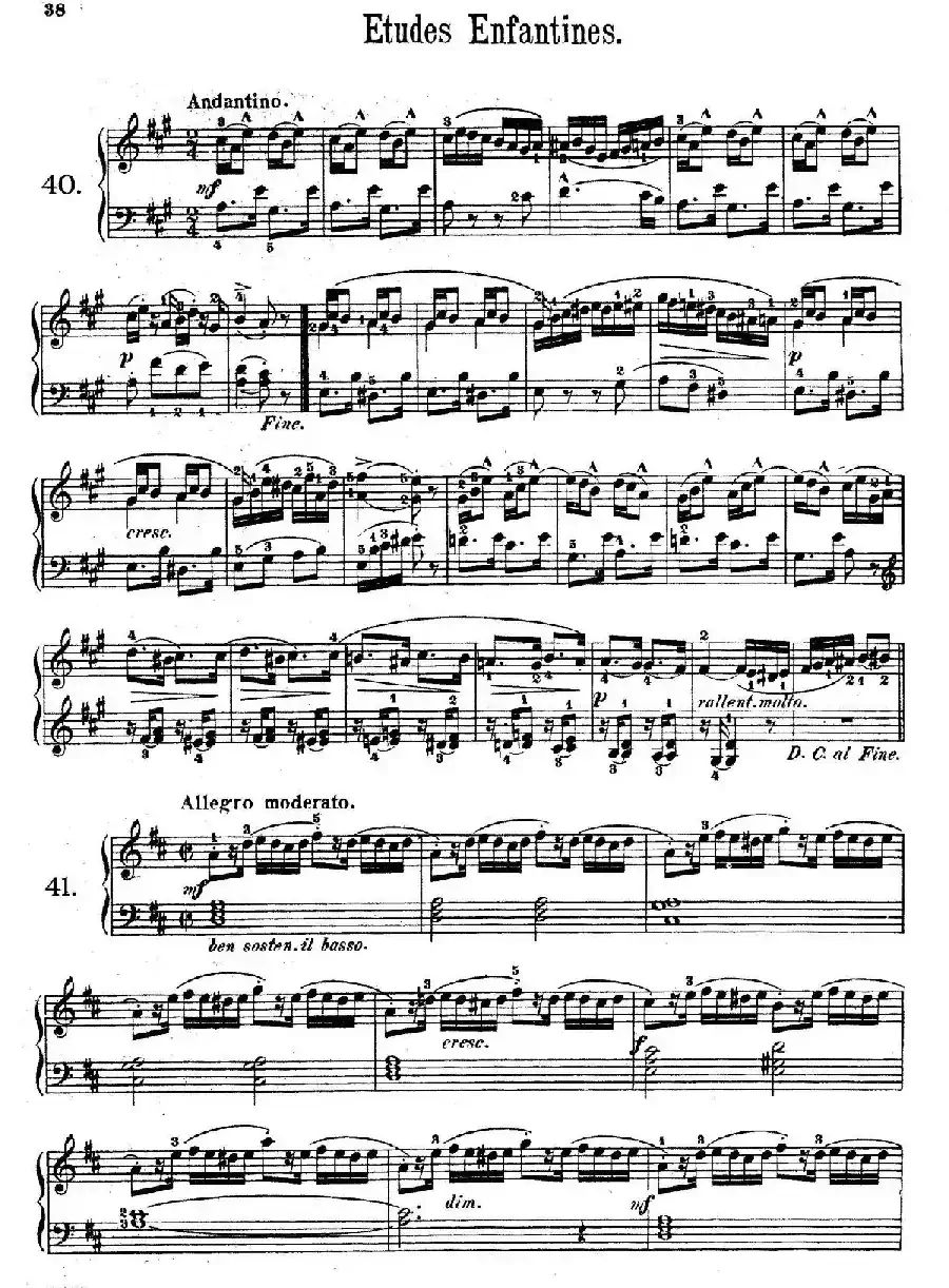 Etudes Enfantines Op.37（儿童钢琴练习曲 第40——45首）