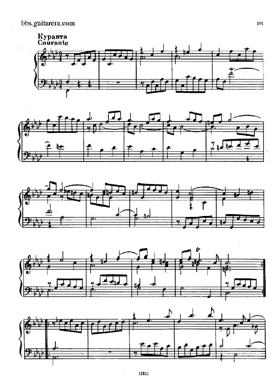 Suite No.8 in f Minor HWV 433（f小调第八组曲）