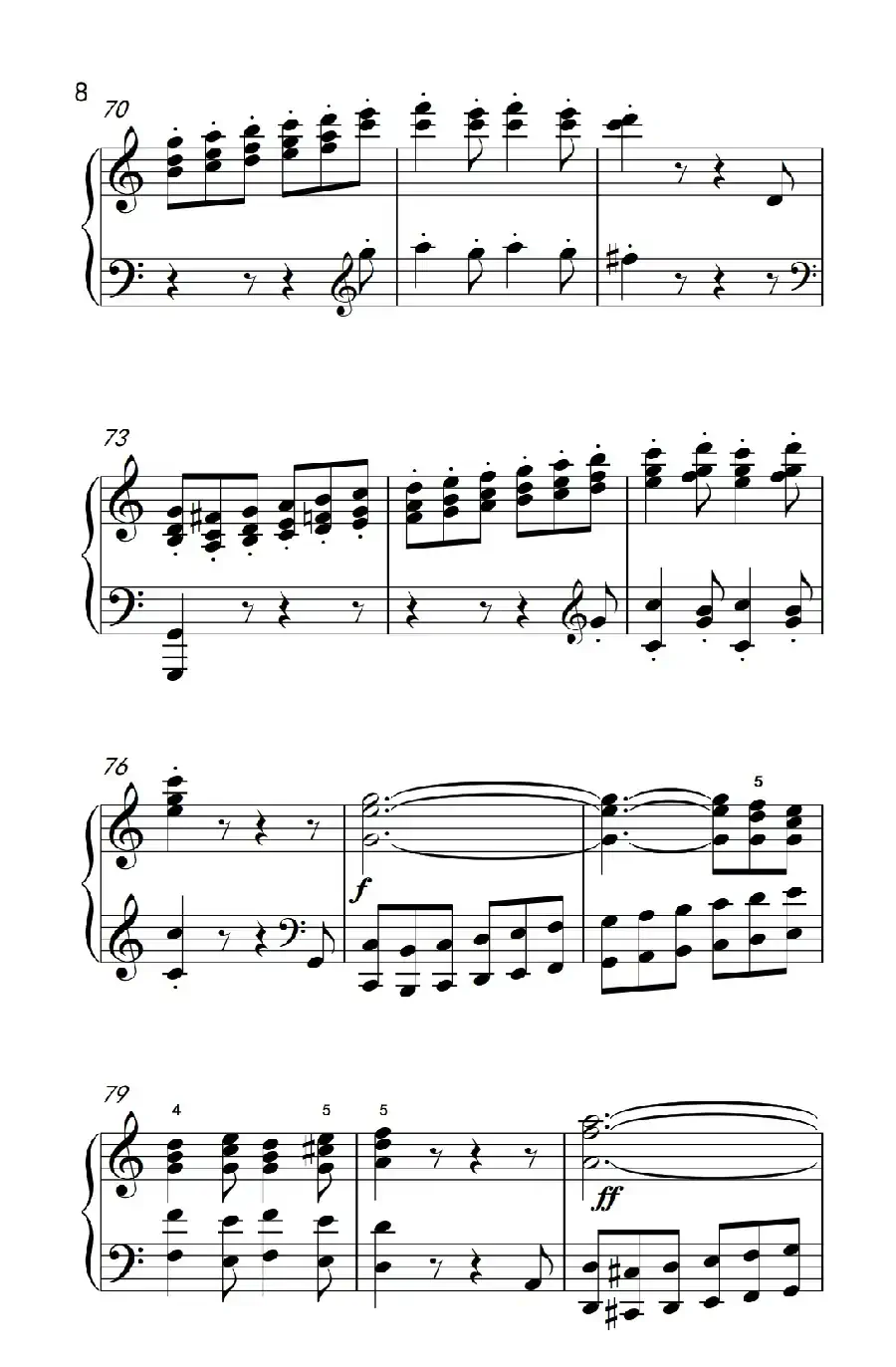 奏鸣曲 Opus 2 Nr.3 第四乐章(贝多芬奏鸣曲集 1)