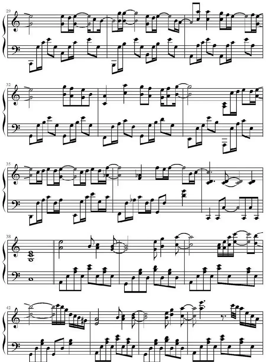 可惜没如果(文武贝钢琴编配版)