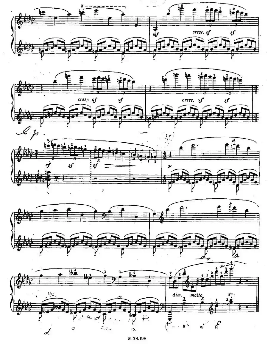 Ten Bagatelles Op.5（10首小品·6. 降G大调）