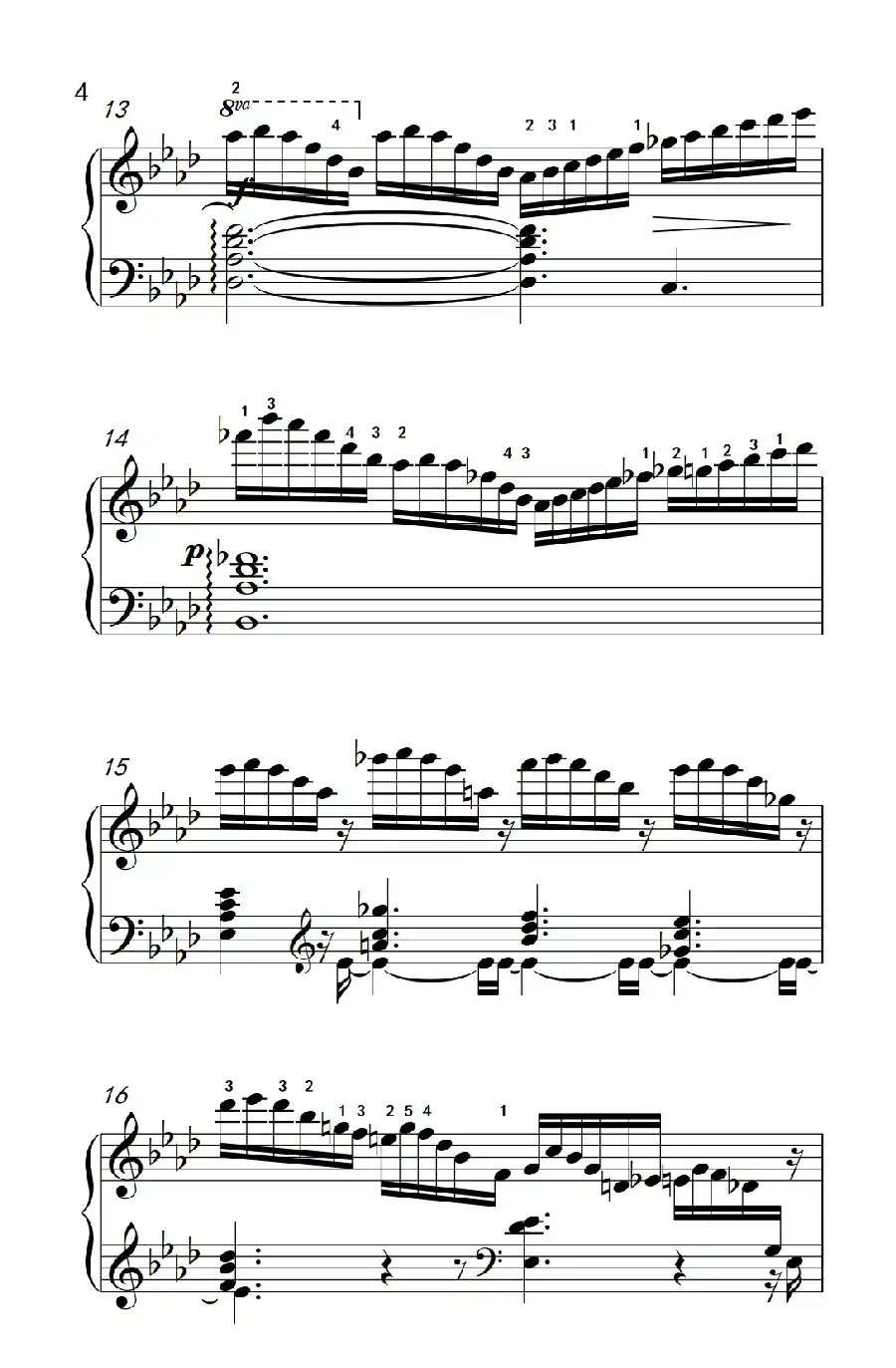 莫什科夫斯基 钢琴练习曲（第十一首）