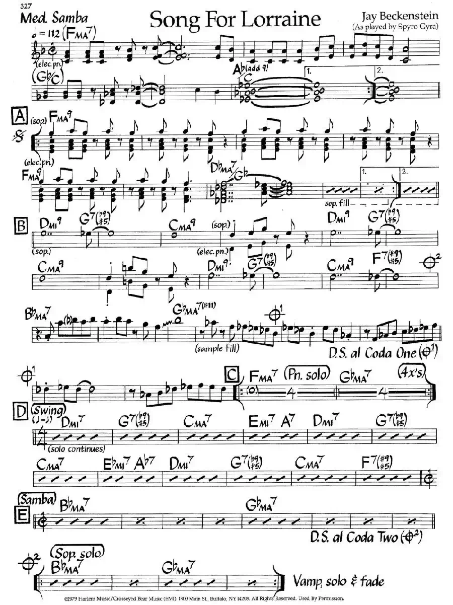 Song For Lorraine（爵士钢琴曲）