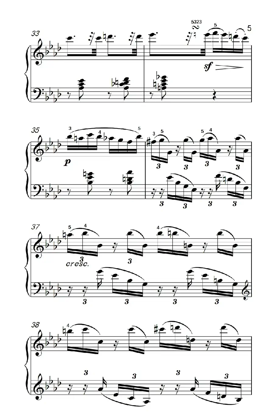 奏鸣曲 Opus 10 Nr.1 第二乐章（贝多芬奏鸣曲集 2）