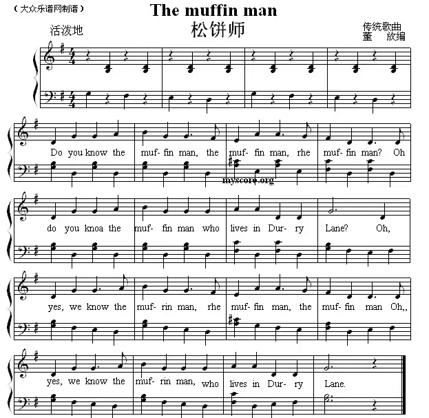 The muffin man（松饼师）（英文儿歌弹唱）