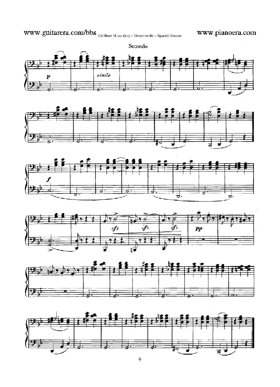 Spanish Dances Op.12（西班牙舞曲·四手联弹版）