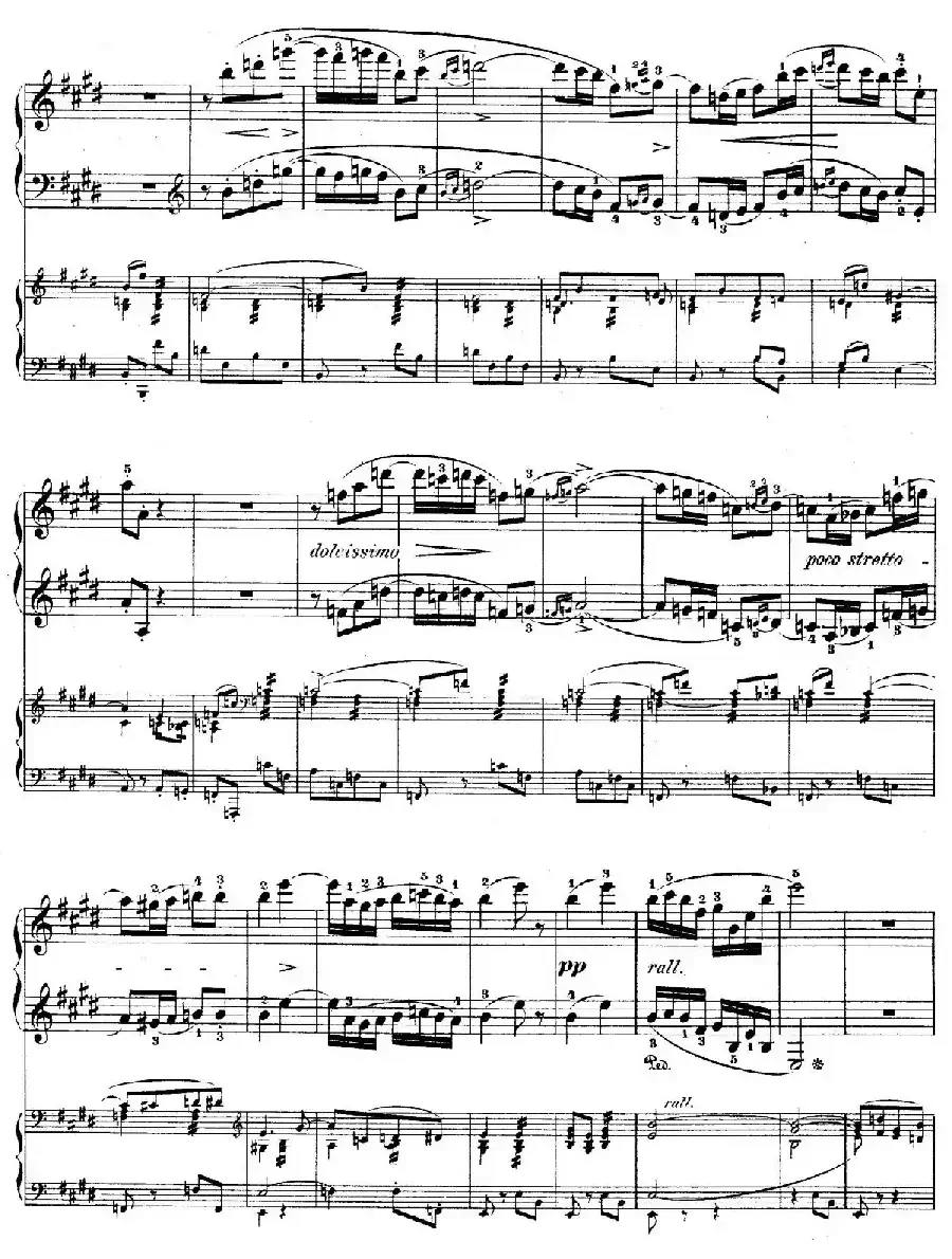 e小调第一钢琴协奏曲 Op.11（（钢琴独奏版·第三乐章）