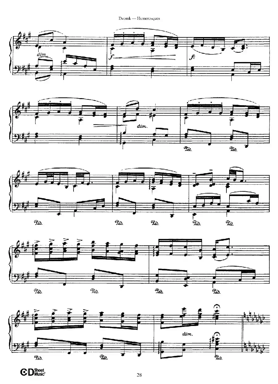 8 Humoresques Op.101（8首幽默曲·7）