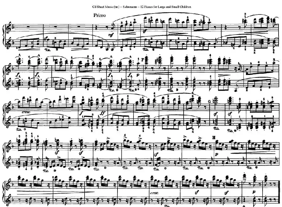 12首为孩子们而作的四手联弹曲 Op.85（四手联弹）（11）