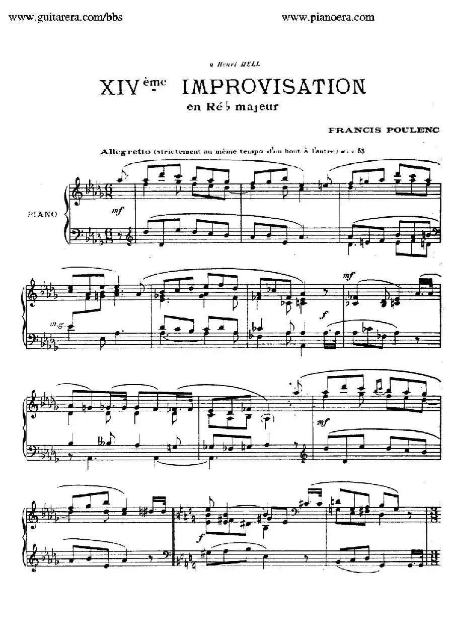 15 Improvisations（15首即兴曲·XIV）