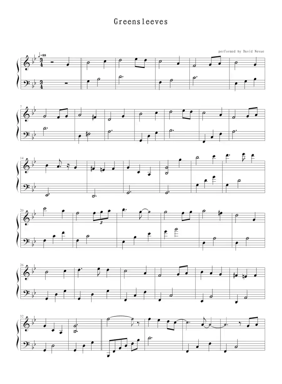 Green sleeves(绿袖子)