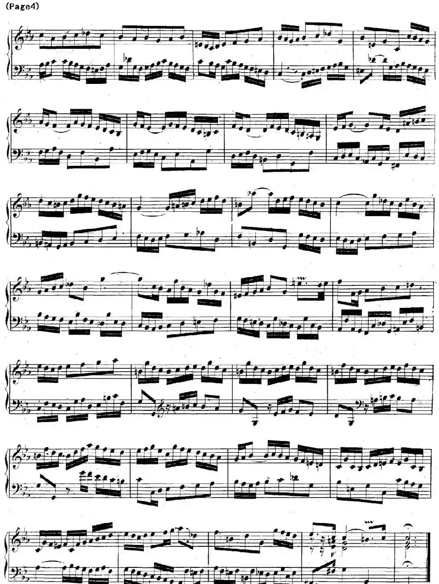 帕蒂塔6首德国组曲（No.2 c小调 巴赫 Partita c Minor BWV 826）