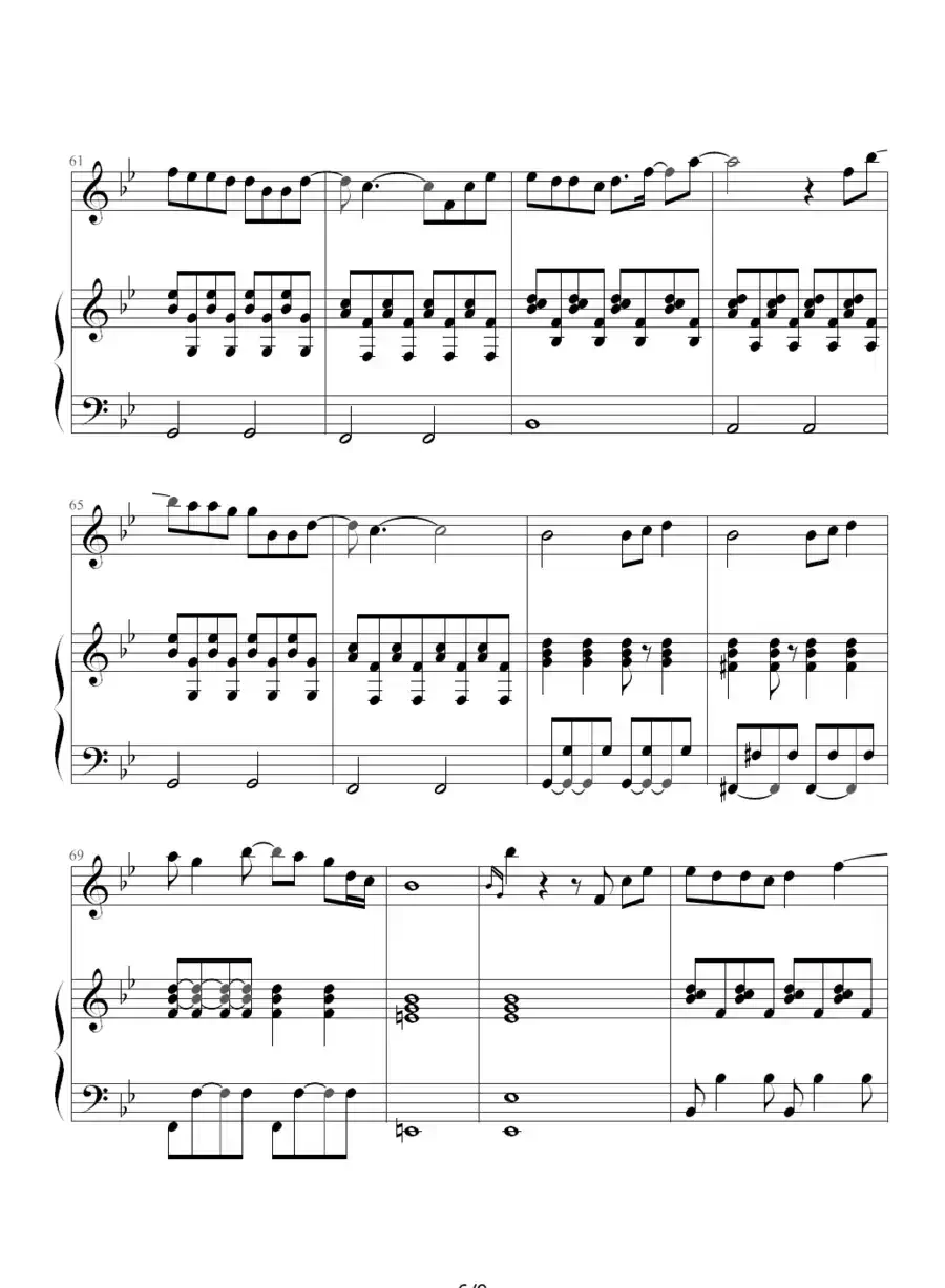 流泪手心(钢琴伴奏谱)