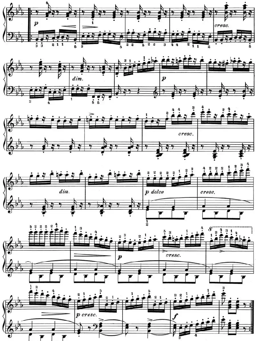 25首车尔尼Op.748练习曲（NO.16）