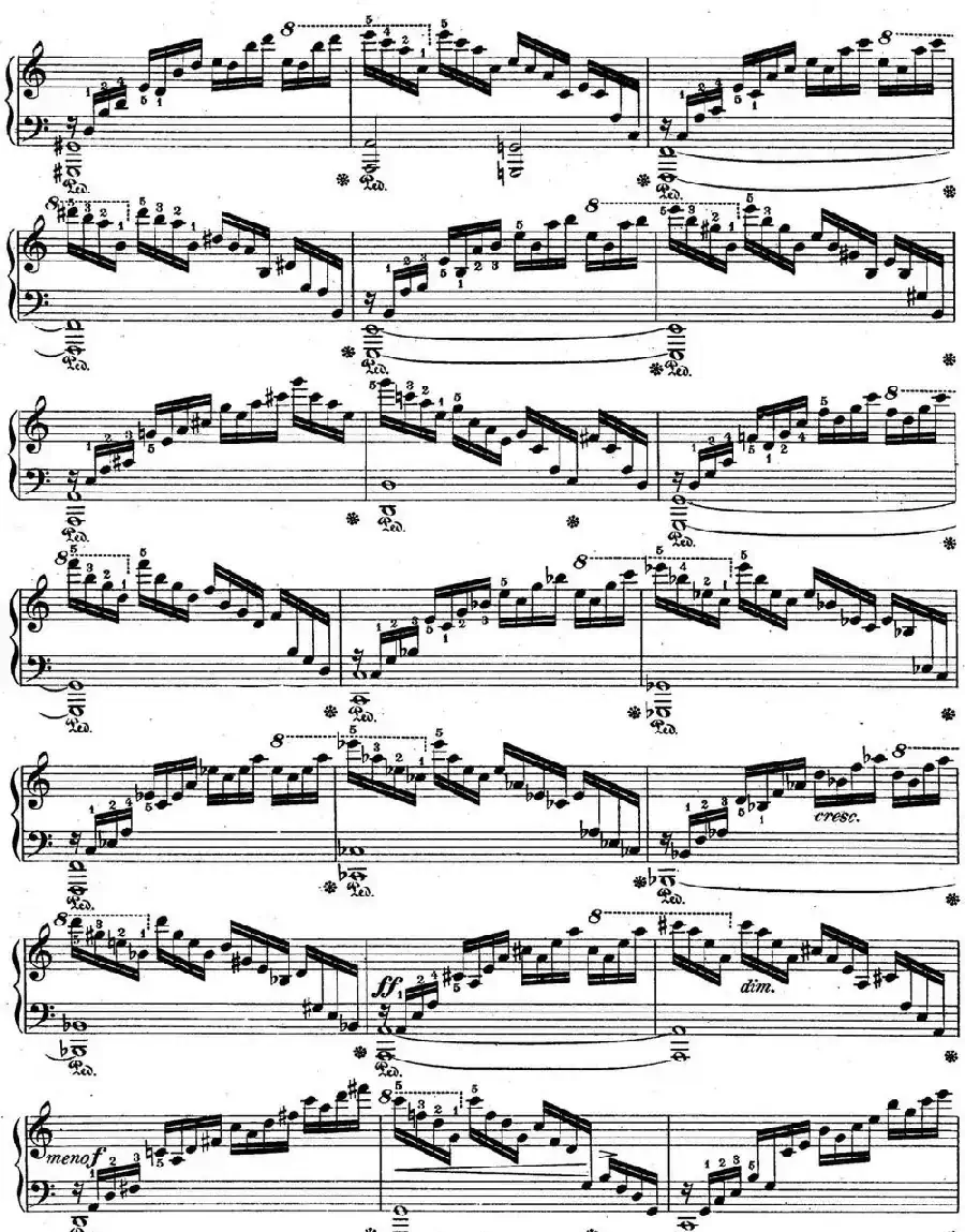 肖邦练习曲1 Op.10 No.1 C大调 C major