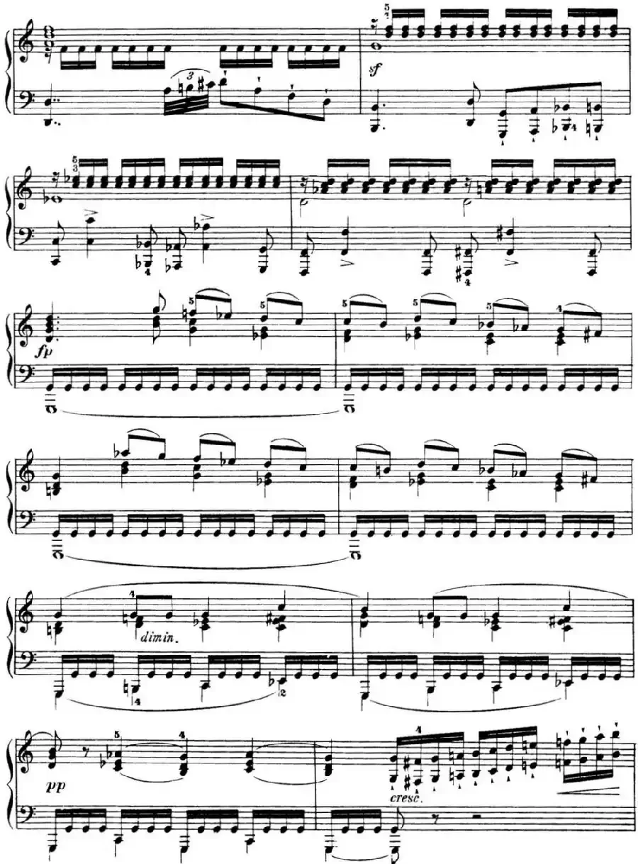 50首车尔尼Op.740钢琴手指灵巧技术练习曲(NO.32)