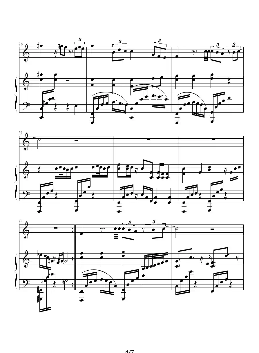 Now that she'e gone（钢琴伴奏谱）