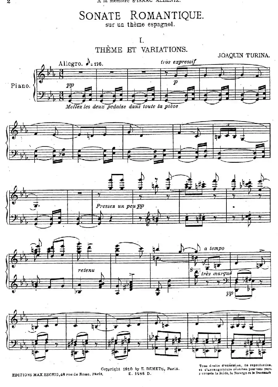 Sonate Romantique Op.3（浪漫奏鸣曲·Ⅰ）