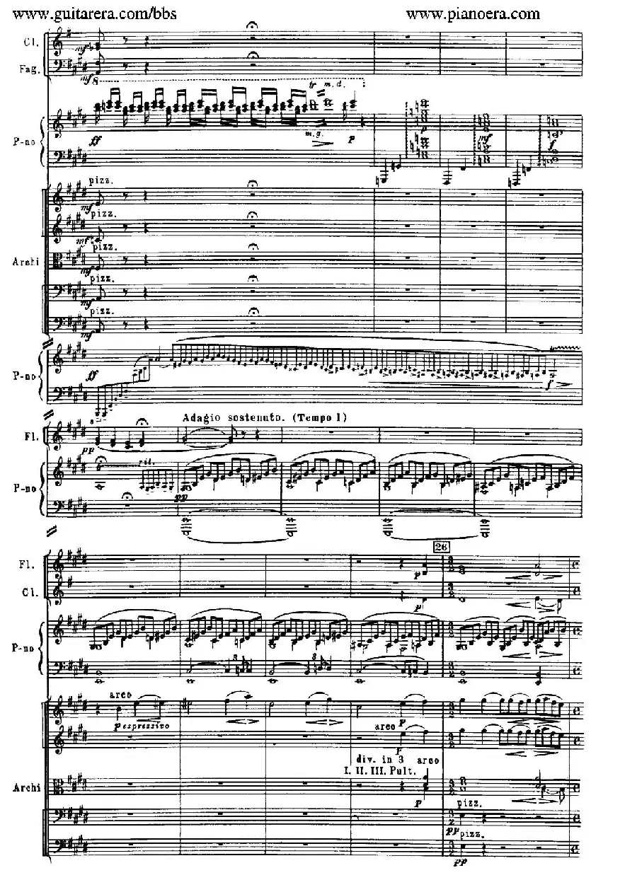 c小调第二钢琴协奏曲 Op.18（第二乐章总谱）