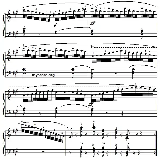 车尔尼（Czerny）849第14首曲谱及练习指导