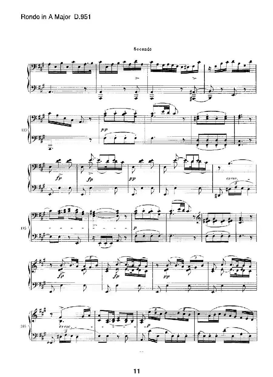 Grand Rondeau in A Major Op.107（A大调回旋曲·四手联弹）