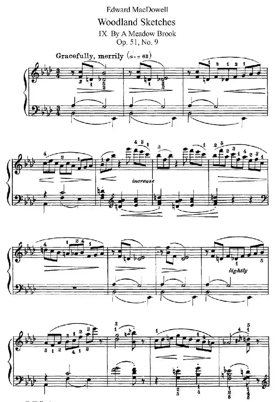 Woodland Sketches Op.51（森林素描·9）