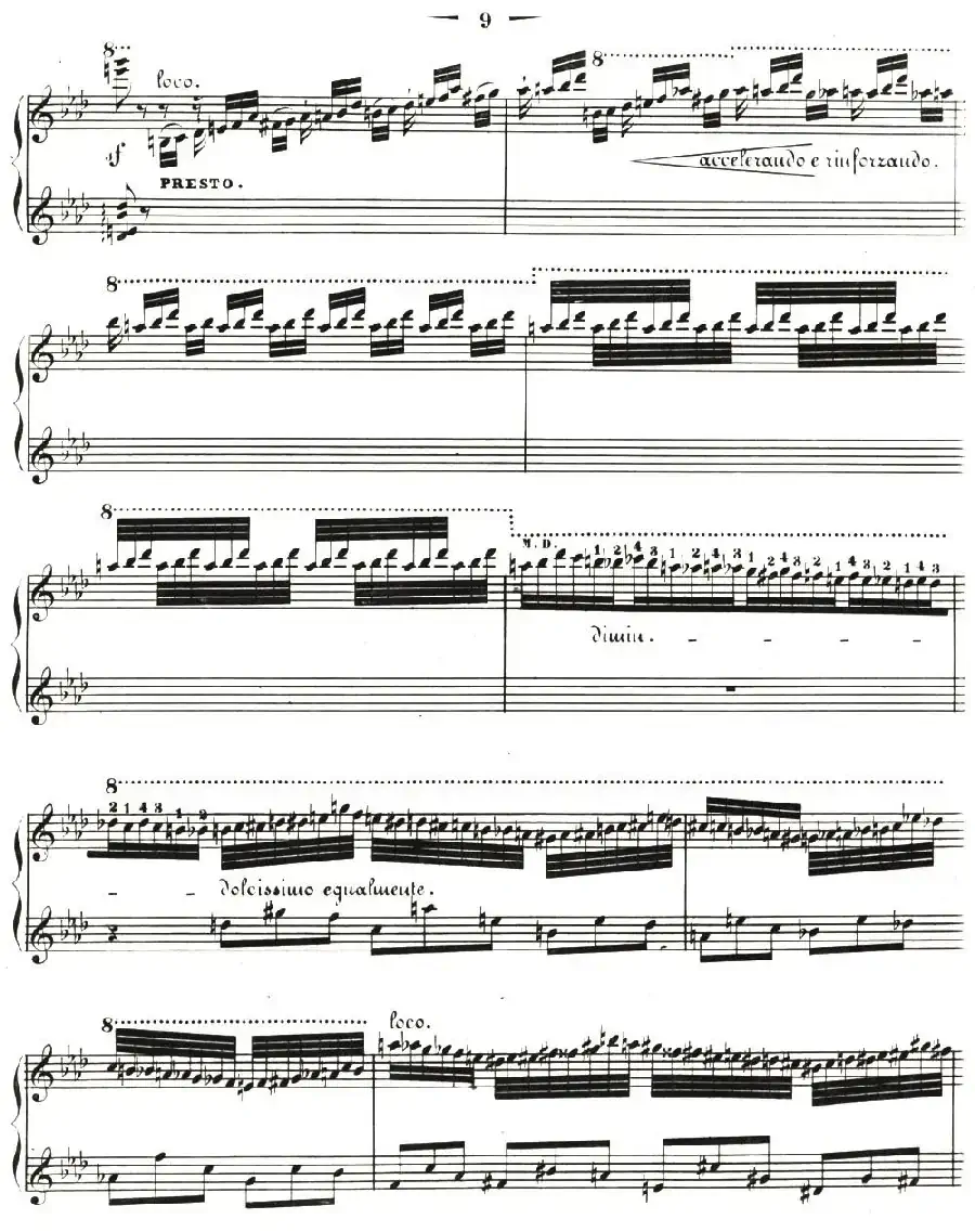 李斯特音乐会练习曲 S144（2 轻盈 f小调 S144 La leggierezza F minor）