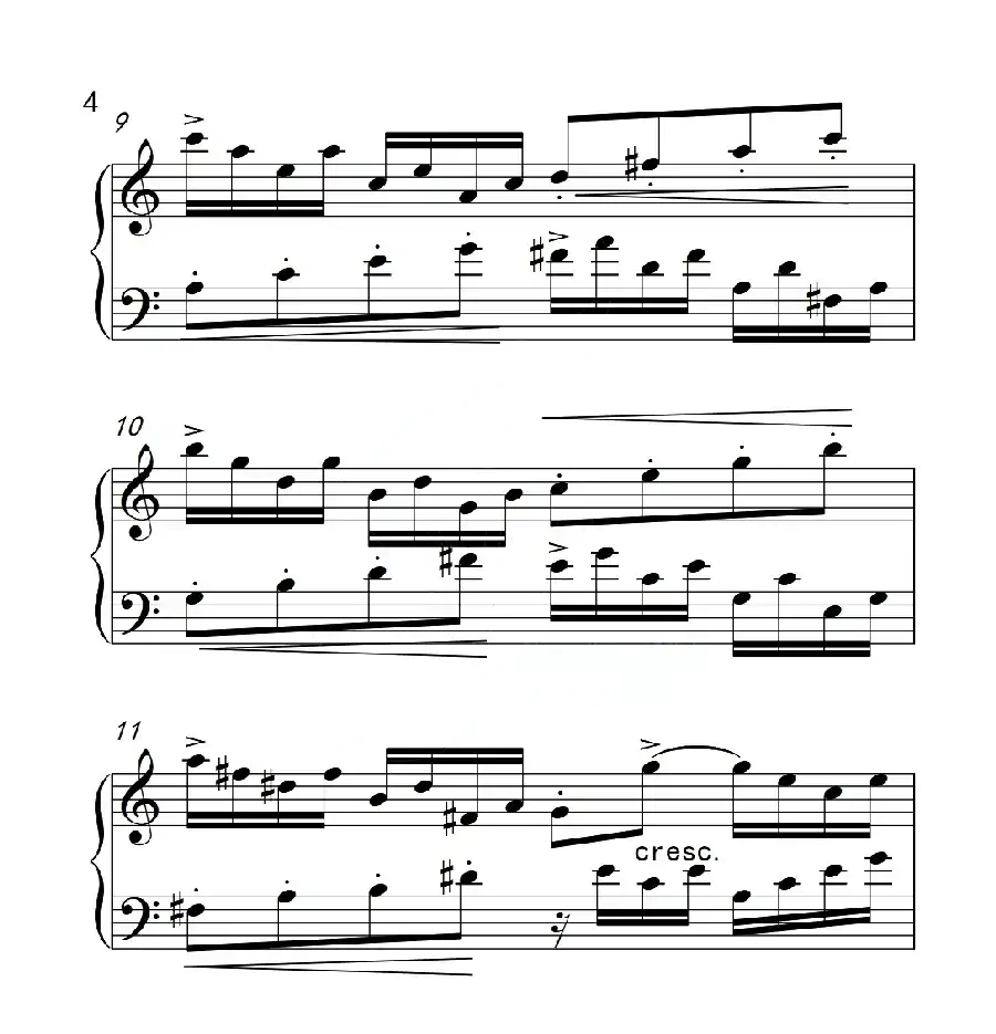 第六级B组 二部创意曲（中国音乐学院钢琴考级作品1~6级）