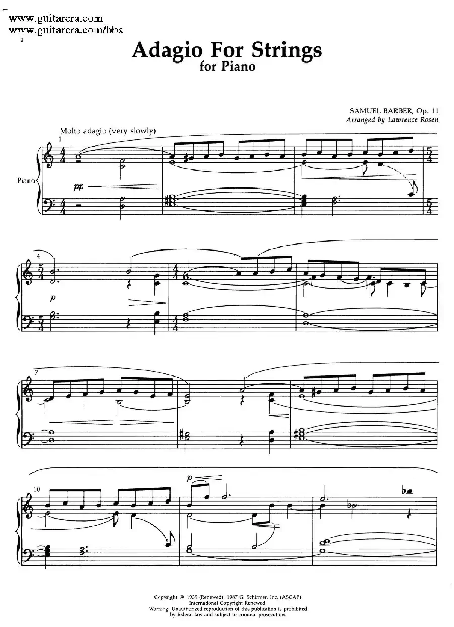 Adagio Op.11（柔板）