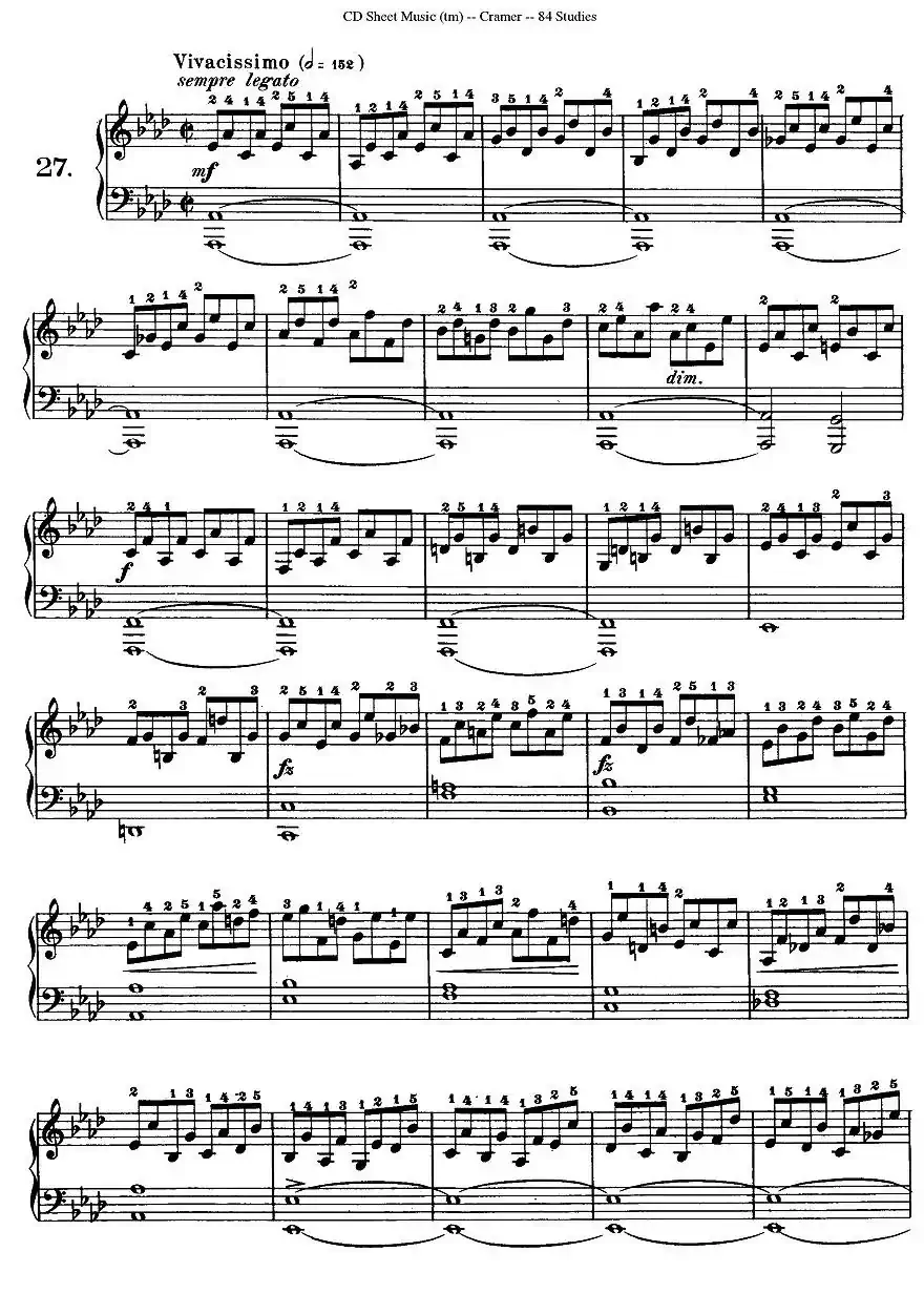 Cramer - 84 exercices（26—30）（克拉莫84首钢琴练习曲）