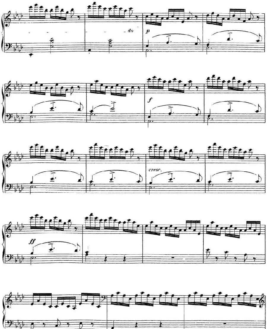 舒伯特降E大调即兴曲D.899，Op.90（NO.4）