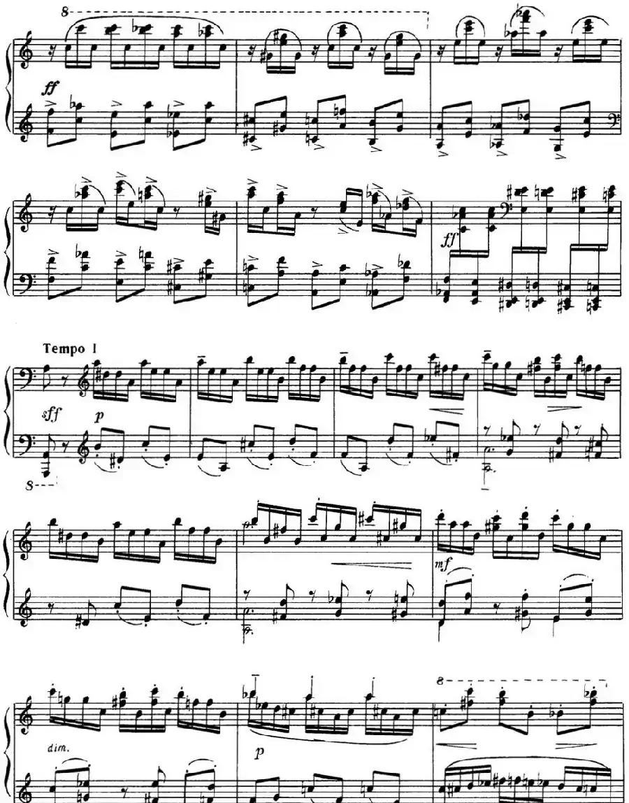 拉赫玛尼诺夫 音画练习曲14或15 Etudes tableaux Op.39 No.6