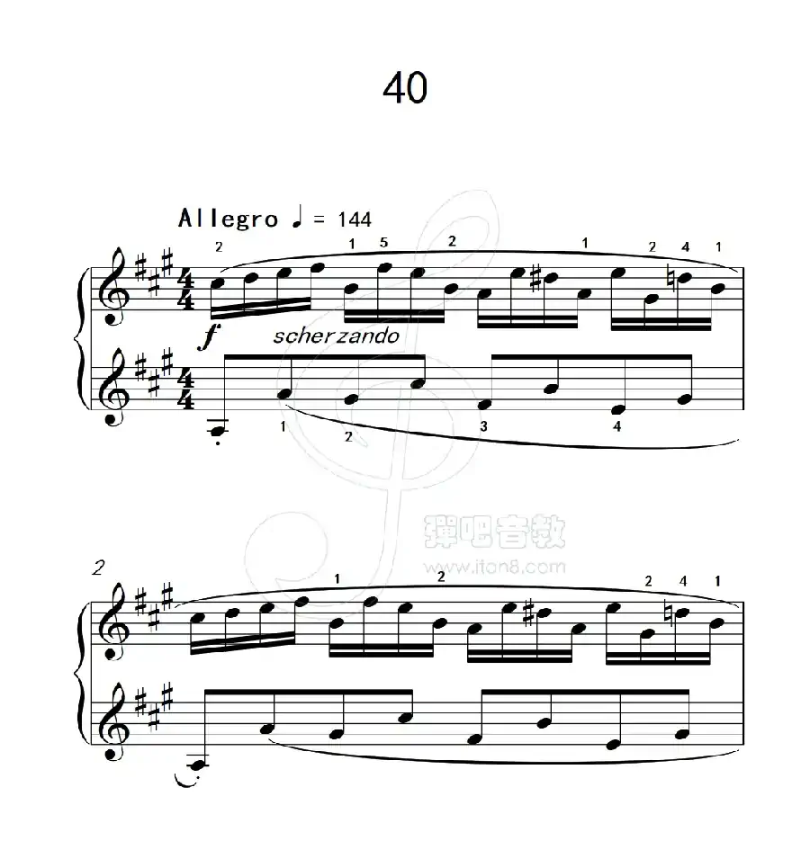 练习曲 40(克拉莫钢琴练习曲60首)