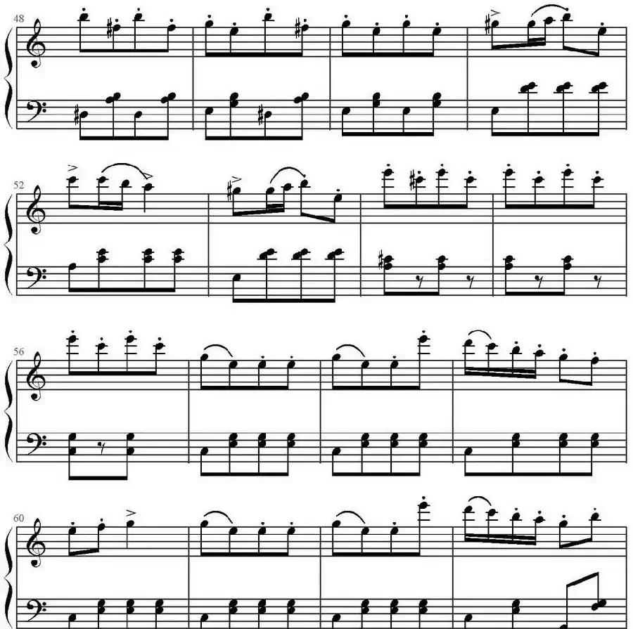 土耳其进行曲（简单版、YidateU制谱）