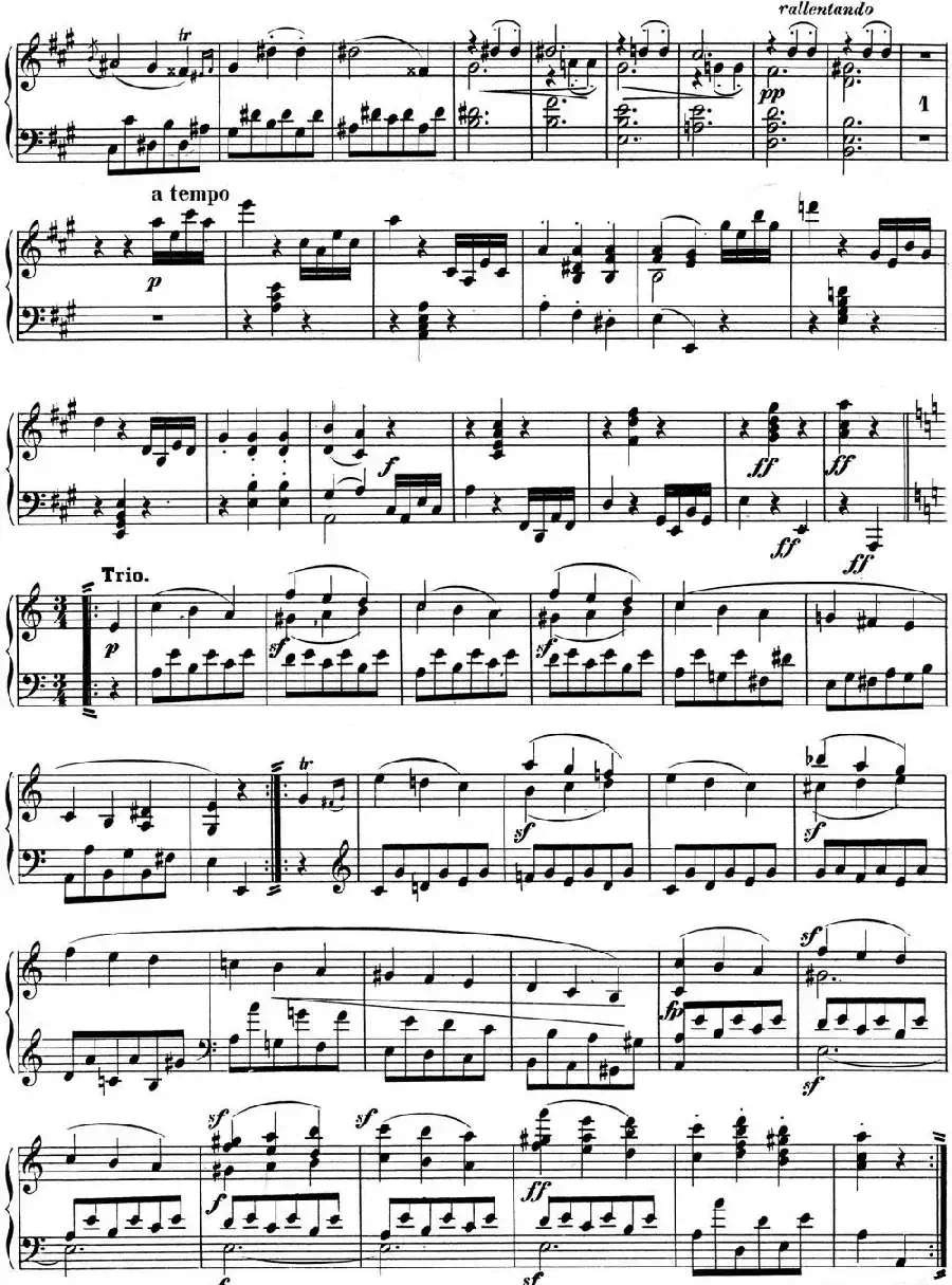 贝多芬钢琴奏鸣曲02 A大调 Op.2 No.2 A major