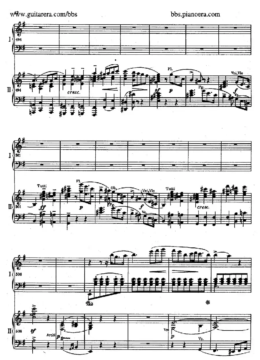 e小调第一钢琴协奏曲 Op.11（双钢琴版·第一乐章）